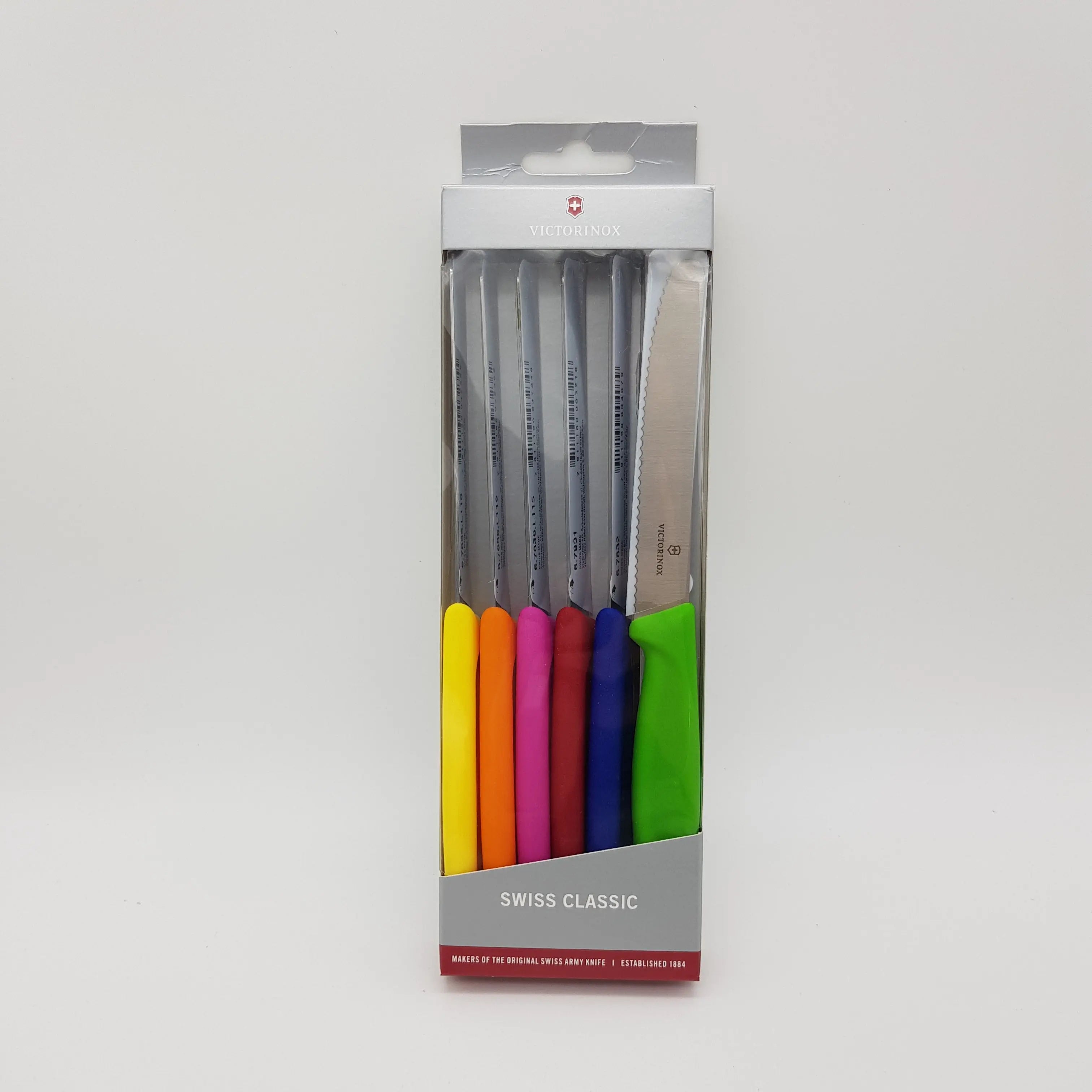 Victorinox - Set di 6 coltelli da tavola con Manici Colorati