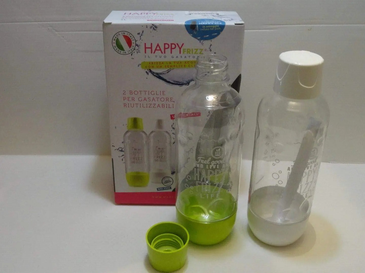 Bottiglie in plastica da 1lt per gasatore confezione 2pz HAPPY FRIZZ
