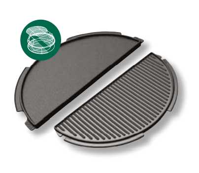 Piastra a mezzaluna in ghisa per 2XL, XL Barbecue Big Green Egg Big Green Egg