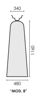 Telo terylene verde 1160x480x340mm PONY FVC Prima Prima