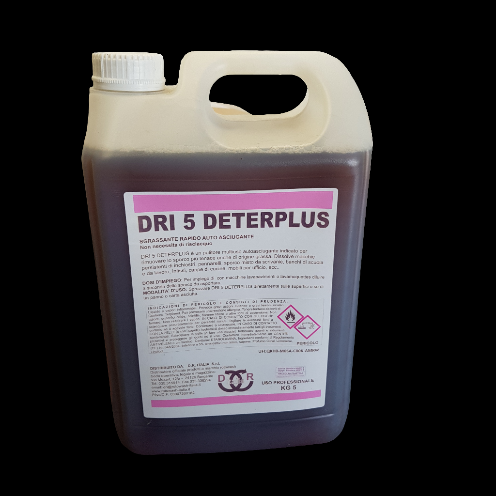 Detergente in tanica da 5lt DRI5 sgrassante Rotowash ROTOWASH