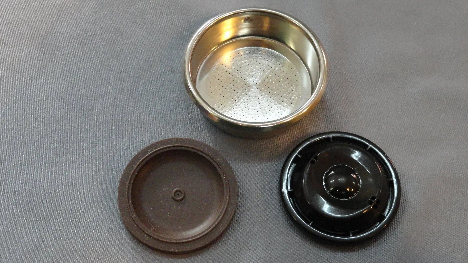 kit filtro 2 tazze vaschetta termocream in gomma marrone + convogliatore 1 buco ariete ARIETE