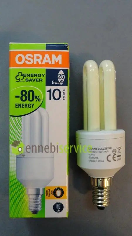 lampada risparmio tubolare luce calda e14 5w OSRAM