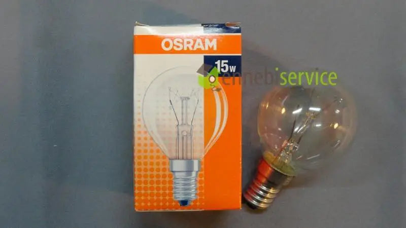 lampadina a sfera piccola chiara e14 15w OSRAM