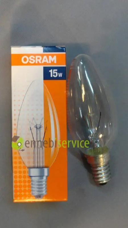 lampadina oliva liscia chiara e14 15w OSRAM