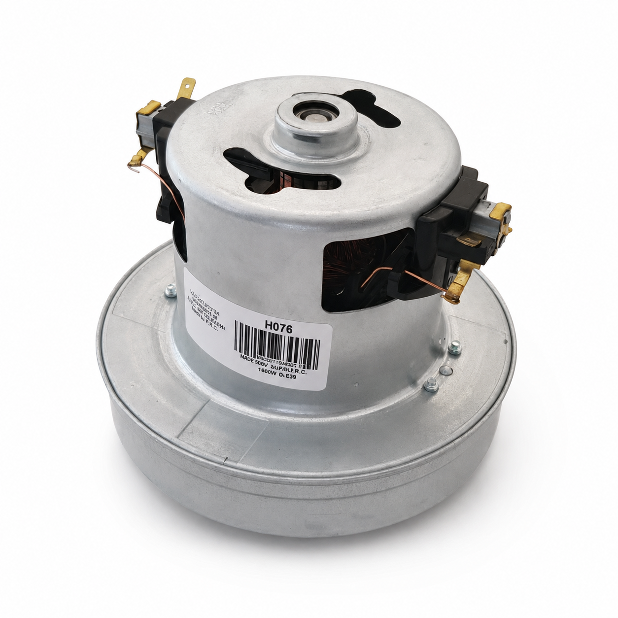 Motore aspirapolvere H076 1400 W – vista laterale con etichetta