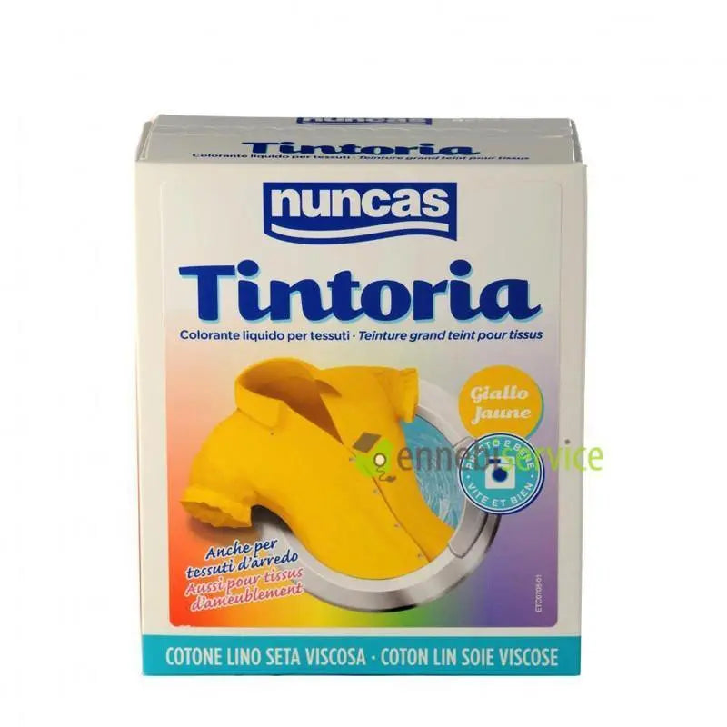 tintoria cotone giallo 100 ml colorante liquido + 100 g fissatore polvere NUNCAS