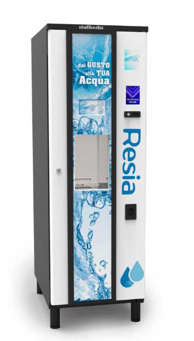 Frigogasatore a colonna dispenser automatico RESIA VENDING con gettoniera e cashless Italbedis Italbedis