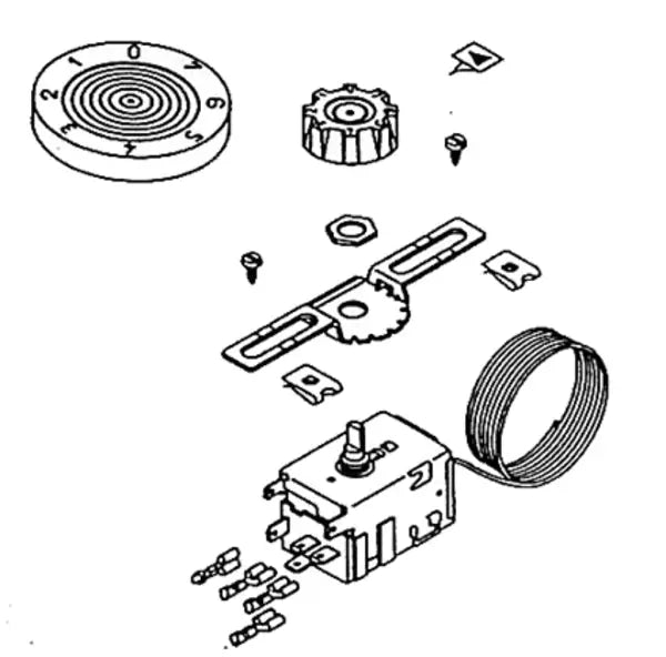 Termostato universale A 01-1001 frigorifero 216FR08 UNIVERSALE